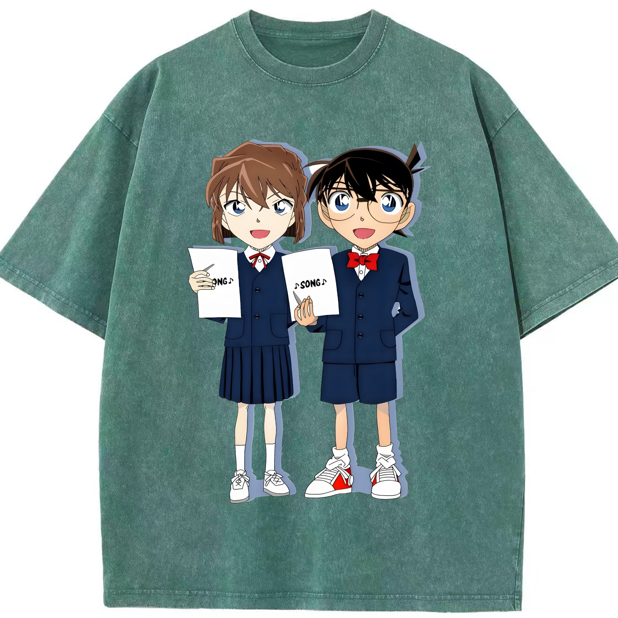 （画像用） 名探偵コナン 灰原 哀 はいばら あい Detective Conan Anita Hailey、Vi Graythorn Haibara Ai 綿100% ヴィンテージ風 半袖Tシャツ（フロントプリント）